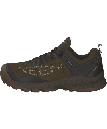 KEEN Men's Nxis Evo Low Waterproof Hiking Shoes 10.5 - Dark Olive/Black Olive - Buy Online on GoSupps.com