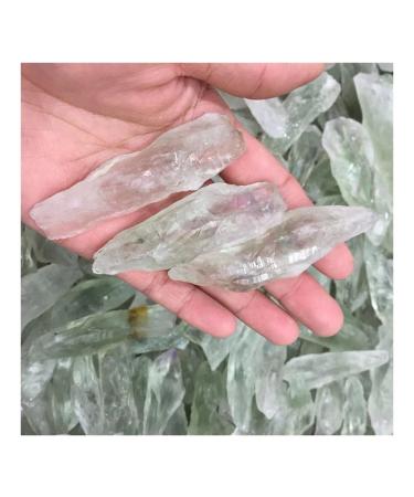 Stone Crafts Natural raw Green Quartz Crystal Gemstone Point Reiki Rough Crystal Stone for Making Jewelry Natural Luster