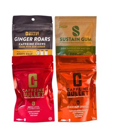 Caffeine Bullet Variety Bundle 4 Packets Sustain MCF