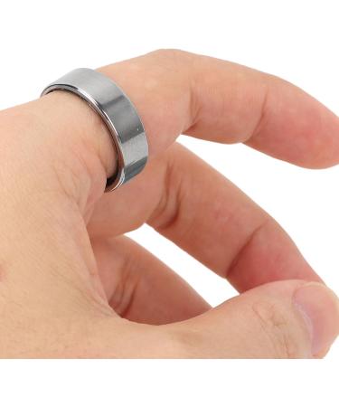 Buy Smart Ring Tracker - Silver Stainless Steel Zirconia Ceramic Fitness Ring for Sports & Daily Use | International Shipping - Buy Online on GoSupps.com
