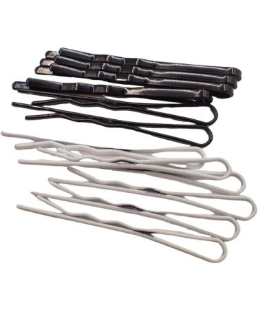 Topkids Accessories 24pc Bright Coloured Kirby Grip Hair Clip Bobby Pins Simple Clips For Everyday Use For Women & Men Girls & Boys Unisex Hair Pins (Black & White) - Buy Online on GoSupps.com