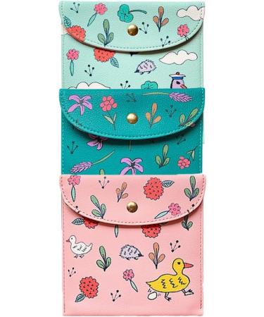 Shop Heallily 3-Piece PU Leather Sanitary Bag Set - Cute Tampon & Coin Holder for Women | Stylish Travel Organizer - Buy Online on GoSupps.com