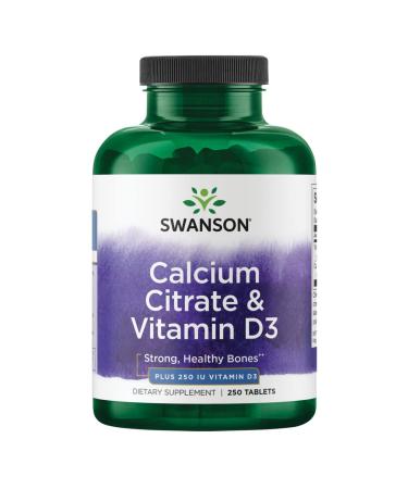 Swanson Calcium Citrate & Vitamin D 250 Tabs 1