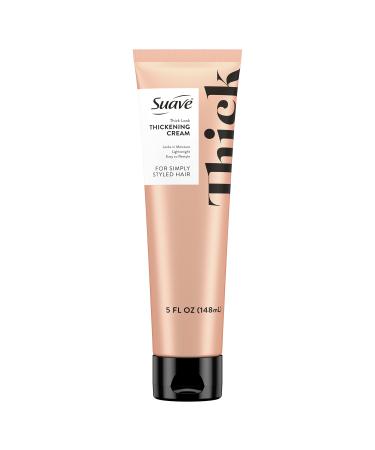 Suave Simply Styled For Thick-looking Hair Thickening Hair Cream  Heat Protectant and Styling Cream 5 oz