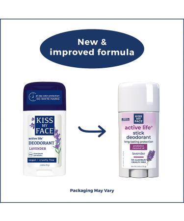 Kiss My Face Lavender Deodorant 6-Pack - Aluminum Free, with Grapefruit Seed Extract, Rosemary & Sage - 2.48 oz Stick for Men & Women - Buy Online on GoSupps.com