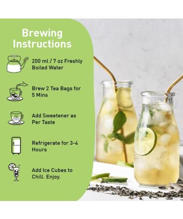 Organic Green Tea Bags - 100 Count | Gluten Free & 100% Pure | Round Bags, No Adhesive or Bleach | Hot/Cold Brew Tea | 1 Pack - Buy Online on GoSupps.com