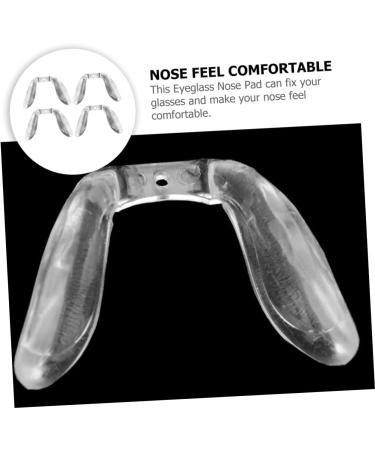 Cabilock Glasses Nose Pads - 4 Pieces Transparent Saddle Bridge Cushions for Adults & Kids - 2.3x2cm Comfort & Support for Reading Glasses - Buy Online on GoSupps.com