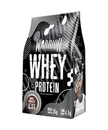 Warrior Whey Protein Powder Up to 36g* of Protein Per Shake Low Sugar and Low Carbs GMP Certified (Double Chocolate 1kg) Double Chocolate 1 kg (Pack of 1)