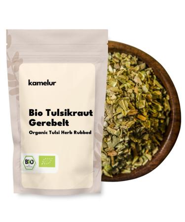 Kamelur Tulsi bio - Tulsi ar me issu de l'agriculture biologique contr l e - Polyvalent pour le th les herbes et la cuisine - 100 g