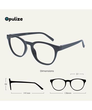 Opulize Blu Reading Glasses - Blue Light Filter 2-Pack for Men +3.00 Diopters Perfect for Gaming & Screen Use - Gray/Ice - Buy Online on GoSupps.com