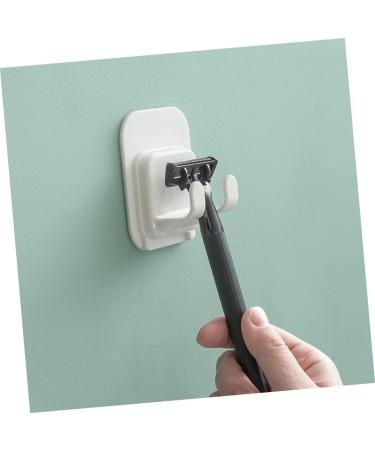 Buy Housoutil 4-Piece Hook Insert Holder Set Waterproof Bathroom Razor Hangers for Easy Drying | Sticky Wall Mount Toilet Accessories White - Buy Online on GoSupps.com