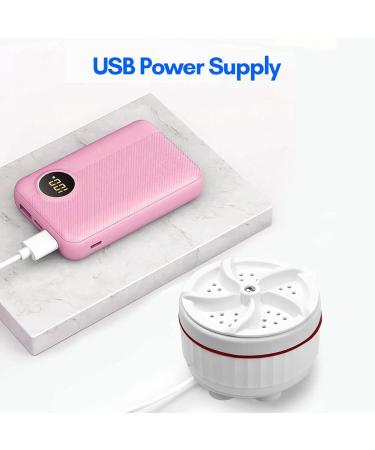 Avejjbaey Portable Washing Machine USB Charging Ultrasonic Turbo Washer Machine Fit For Laundry Bucket Basin Bathroom Sink Washer Machine - Buy Online on GoSupps.com