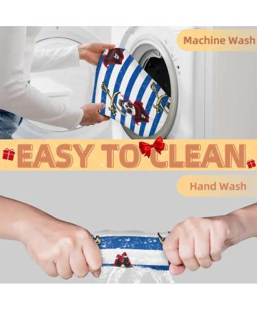 Pirate Skull Stripe Beard Bib Apron | Non-Stick Waterproof Hair Catcher for Men | Perfect Grooming Gift with Suction Cups - Buy Online on GoSupps.com