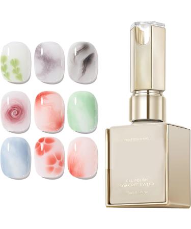  Hobngmuc Gel Effect | 15ml Bloom Effect UV Nail Stamping Gel Base Long-Lasting Watercolor Manicure Gel for Travel School Sightseeing or Home - Buy Online on GoSupps.com
