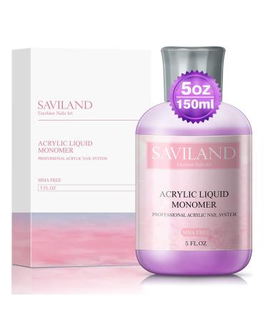 Saviland Monomer Acrylic Liquid - 5 oz Professional Acrylic Nail Liquid Polymer High Capacity Acrylic Nail System for Acrylic Powder Fast Dry Flexible Non-Yellowing - Buy Online on GoSupps.com