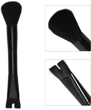 Baluue Powder Brush Double Ended Makeup Brush U Shaped Nose Contour Brush Face Brush Makeup Tool Black - Buy Online on GoSupps.com