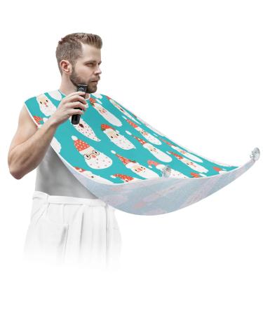 Beard Bib Apron Beard Bib Hair Catcher for Men Shaving and Trimming Non-Stick Waterproof Beard Cape Grooming Cloth Christmas Santa Claus