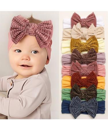 JSGHGDF Bow Hair Bands Elastic Headwear for Girl Autumn Winter Headbands Head Wraps Hairbands Hair Accessories Photography Props Deep Pink - Buy Online on GoSupps.com