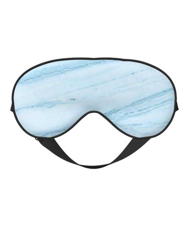 Blue Marble Print Sleep Eye Mask Blindfold with Elastic Strap Headband Soft Eye Cover Eyeshade for Night Sleeping Travel