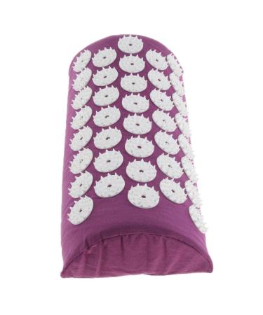 Cuticate acupressure pillow acupuncture massage relaxation pillow neck roll massage pillows neck pillow nail pillow back relaxation - purple