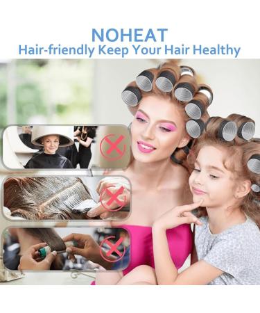 Mabufun 46 PCS Hair Rollers With Clips For Long Hair Curlers Velcro Rollers Jumbo Hair Rollers Self Grip Hair Roller Set 22 Stainless Steel Clips And A Storage Bag - Buy Online on GoSupps.com
