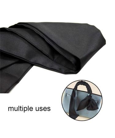 Satin Sleep Mask Soft Smooth Blindfold 57 Long - Adjustable for Travel, Nap & Meditation (Black) - Buy Online on GoSupps.com