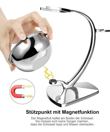 Eravor Luxury Wet Shaver Set for Men Synthetic Brush Stainless Steel Stand & Bowl Perfect Gift for Husband - Buy Online on GoSupps.com