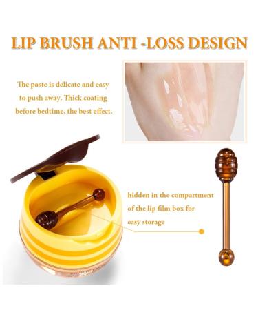Strawberry Lip Balm & Honey Pot Lip Mask - Hydrating Propolis Lip Sleeping Mask for Dry & Cracked Lips - Nourishing Honey & Strawberry Lip Repair - Buy Online on GoSupps.com