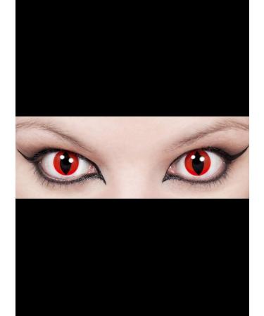 Maskworld Cat Eye Red Contact Lenses Non-Prescription Annual Lenses for Halloween Carnival & Fantasy Parties - Buy Online on GoSupps.com