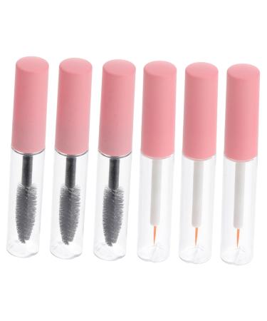 SOESFOUFU 6pcs Eyeliner Stick Best Mascara Mini Containers Refillable The Pet Pink Lip Gloss Eyelash Travel 1 g (Pack of 1) Pink