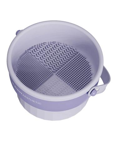 Brush Cleaning Tool Makeup Brush Cleaner Pad Brush Cleaning Bowl Durable Makeup Brush Cleaner Purple Makeup Makeup Sponge Cleaners Make Brush Cleaners Brush Cleaner Mat Pp