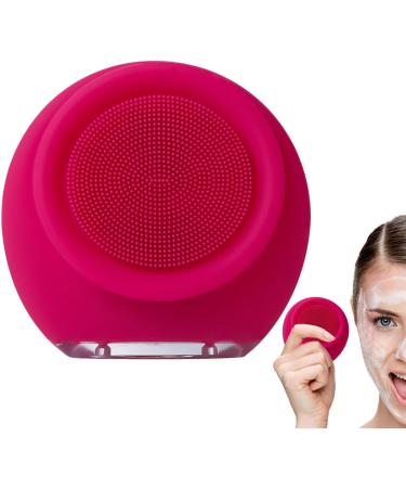 Anulely Face Cleansing Brush Electric Facial Brush Delicate Silicone Face Wash Brush Waterproof Face Cleansing Brush for Effective Face Cleansing Pink/Red - Buy Online on GoSupps.com