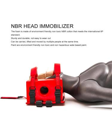 Spine Board Head Immobilizer Medical Emergency Head Immobilizer with Large Round Ear Holes and 2 Chin Straps 0.04m Large Displacement Enough Support and Reduce Transport Pain for Hospital - Buy Online on GoSupps.com