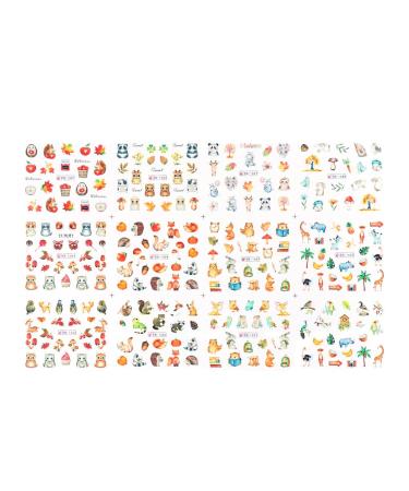 dijiusidy Nails Stickers Fashion Maple Leaf Pumpkin Decals Manicure Tools Sliders Decor Adhesive Fruit Elements Decorations 1692 BN1681 BN1681 1692