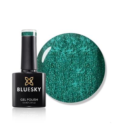 Bluesky Gel Nail Polish Saint Yyf10 Green Glitter Long Lasting Chip Resistant 10 ml (Requires Drying Under UV LED Lamp)