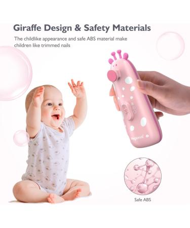 Baby Electric Nail File Trimmer with 10 Grinding Heads and LED Light - Safe and Quiet Baby Nail Care Tool for Newborns and Toddlers - Buy Online on GoSupps.com
