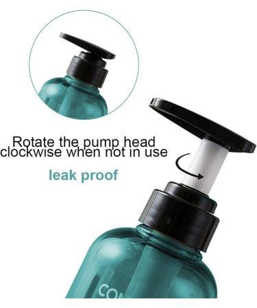 QiKuver 300ml Refillable Pump Bottles - 3 Pack Plastic Liquid Storage for Lotion Shampoo Shower Gel | Blue - Buy Online on GoSupps.com