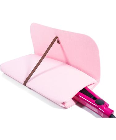 Glamza Hair Straightener Mat & Pouch - Made from Heat Resistant Safety Felt - Ideal for Home & Travel (Pink (Pouchy)) - Buy Online on GoSupps.com