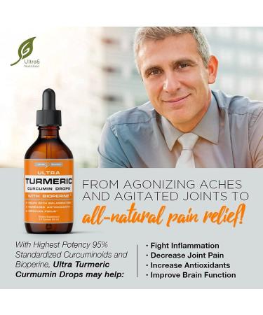 Liquid Turmeric Curcumin with Bioperine for Joint Support - Turmeric Extract with Black Pepper for Back, Knees, and Hand Discomfort - Buy Online on GoSupps.com