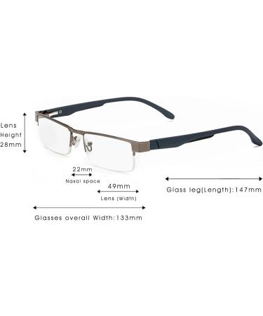 Twinkleyes Reading Glasses - Metal Visual Aid for Men & Women | Semicircular Lens - Available in 1.0 to 4.0 Diopters - Buy Online on GoSupps.com