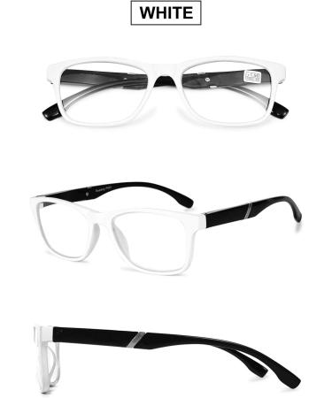 Vevesmundo 6-Piece Vintage Semi-Frame Reading Glasses Set for Men & Women | Spring Hinge Visual Aid | 3.5x Magnification - Buy Online on GoSupps.com