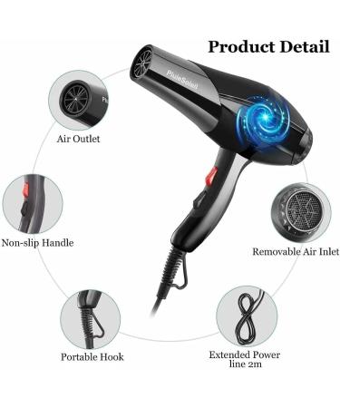 Professional Hair Dryer Strong Power Barber Salon Styling Tools Hot/Cold Air Blow Dryer for Salons and Household - Buy Online on GoSupps.com