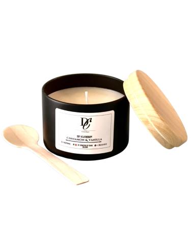 Soy Wax Velatherapy Candle - 100% Natural - Handmade in The USA - Eco-Friendly Sustainable Carbon Neutral Renewable - 4oz. (Cinnamon & Vanilla)