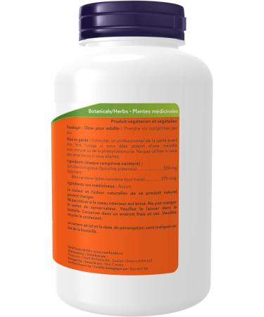 NOW Supplements Organic Spirulina 500mg Tablets 200 Count - Buy Online on GoSupps.com