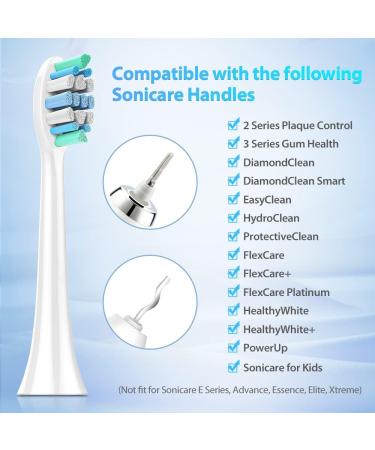 Replacement Toothbrush Heads for Philips Sonicare Electric Toothbrush - 8 Pack (White) - Buy Online on GoSupps.com