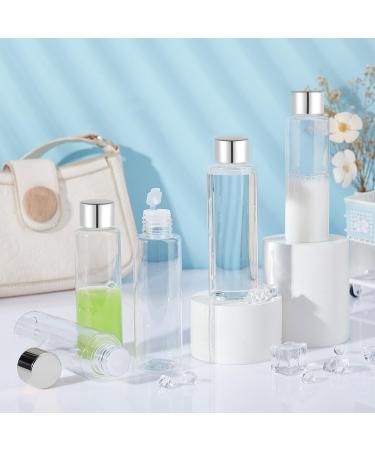 Benecreate 6 Pack 100ml Silver Plastic Bottles - Refillable PET with Rotatable Closure for Lotions Perfumes and Essential Oils - Buy Online on GoSupps.com