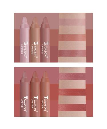 Xiahium 3Pcs Crayon Lipstick Set - Matte Velvety Nude, Waterproof, Long Lasting, High Pigmented Lip Makeup for Women - Buy Online on GoSupps.com