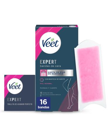 Veet Expert Body Wax Strips For Normal Skin - 16 Count