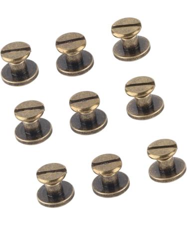 Flat Head Rivets Set - 20 All-Copper Leathercraft Screws & Nuts (5mm) - Essential Tool Accessories for DIY Projects - Buy Online on GoSupps.com