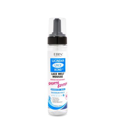Wonder Lace Bond Lace Melt Mousse 8.5oz/ 250ml - Sports Edition Maximum Hold | Rosemary Mint Infused | No Residue Long Lasting Formula with Protecting Edges Gives Undetectable and Natural Look